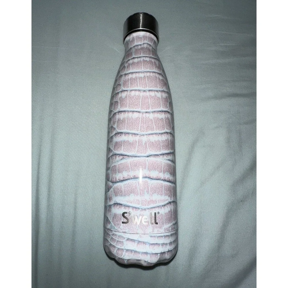 S’well Exotics Collection Stainless Steel Water Bottle - Blanc Crocodile 17 oz